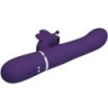 PRETTY LOVE - VIBRADOR RABBIT MULTIFUNCIÃ“N 4 EN 1 MARIPOSA MORADO