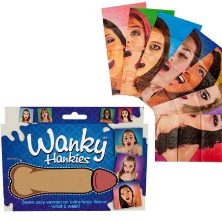 SPENCER & FLEETWOOD - WANKY HANKIES 7 PAÃ‘UELOS EXTRA GRANDES MUJERES