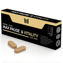 BLACK BULL - MAX PAUSE & VITALITY RETARDANTE PARA HOMBRE 4 CÃPSULAS