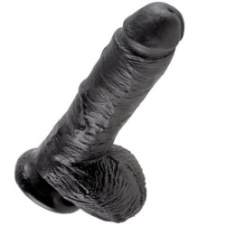 KING COCK - 8 PENE REALISTICO NEGRO 20.3 CM