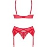 OBSESSIVE - INGRIDIA SET DOS PIEZAS CROTCHLESS ROJO XL/XXL