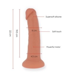 ONINDER - LARGE BOGOTÃ DILDO VIBRADOR 9 VELOCIDADES NATURAL 22 CM -O- 4.5 CM - APP GRATUITA