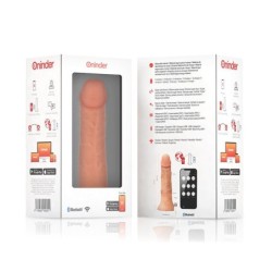 ONINDER - LARGE BOGOTÃ DILDO VIBRADOR 9 VELOCIDADES NATURAL 22 CM -O- 4.5 CM - APP GRATUITA