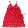 SUBBLIME - BABYDOLL SATINADO CON ENCAJE ROJO L/XL