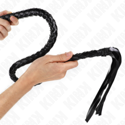 KINK - LÃTIGO DE SERPIENTE CON ANILLO DE MANO NEGRO 65 CM