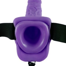 FETISH FANTASY SERIES - 7 ARNES VIBRADOR CON TESTICULOS HUECO MAN 17.8 CM LILA