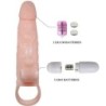 BAILE - BRAVE MAN FUNDA PENE CON RABBIT VIBRADOR 16.5 CM NATURAL