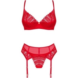 OBSESSIVE - INGRIDIA SET TRES PIEZAS ROJO XL/XXL