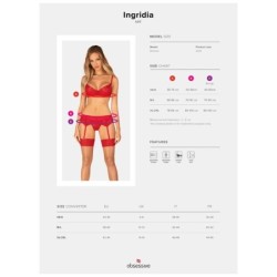 OBSESSIVE - INGRIDIA SET TRES PIEZAS ROJO XL/XXL