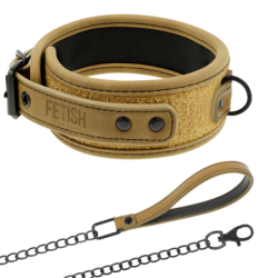 FETISH SUBMISSIVE ORIGEN - COLLAR CON CADENA CON FORRO DE NEOPRENO