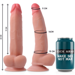 ROCKARMY - ARNÃ‰S + DUAL DENSITY LEOPARD DILDO REALISTA 23 CM -O- 4.77 CM