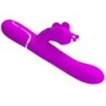 PRETTY LOVE - VIBRADOR RABBIT MULTIFUNCIÃ“N 4 EN 1 MARIPOSA FUCSIA