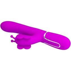 PRETTY LOVE - VIBRADOR RABBIT MULTIFUNCIÃ“N 4 EN 1 MARIPOSA FUCSIA