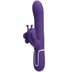 PRETTY LOVE - VIBRADOR RABBIT MULTIFUNCIÃ“N 4 EN 1 MARIPOSA MORADO