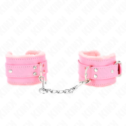 KINK - MUÃ‘EQUERAS FORRADAS ROSA CON CORREA ROSA AJUSTABLE 20-29 CM X 5.5 CM