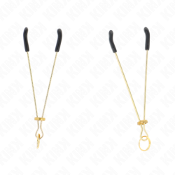 KINK - PINZAS PARA PEZONES FINA DORADO 7 CM