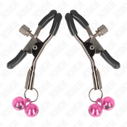 KINK - PINZAS PARA PEZONES CON DOBLE CAMPANILLA ROSA 6 CM