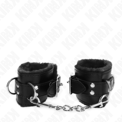 KINK - MUÃ‘EQUERAS FORRADAS NEGRO CON CORREA NEGRO AJUSTABLE 20-29 CM X 5.5 CM