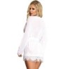 SUBBLIME - BABYDOLL BLANCO MANGA LARGAS CON FLECOS L/XL