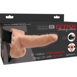 FETISH FANTASY SERIES - ARNES AJUSTABLE CONTROL REMOTO PENE REALISTICO CON TESTICULOS RECARGABLE Y V