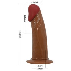 PRETTY LOVE - STARKS HARNESS BRIEFS VIBRACIÃ“N MULTI-VELOCIDAD DILDO 17,5 CM MULATO