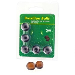 TALOKA - BRAZILIAN BALLS GEL ÃNTIMO CHOCOLATE 5 BOLAS