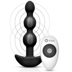 B-VIBE - TRIPLET ANAL CONTROL REMOTO BEADS NEGRO