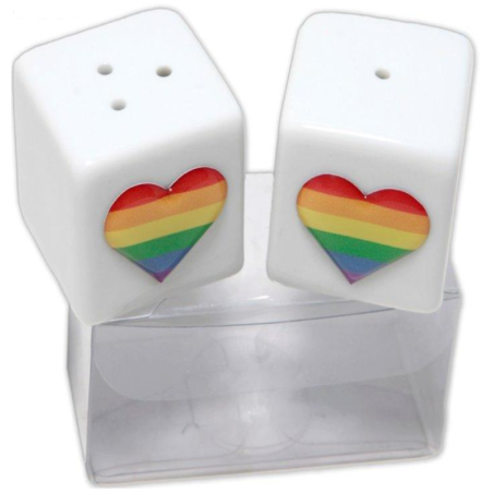 PRIDE - SALERO Y PIMIENTA CERAMICA CON COZARON LGBT