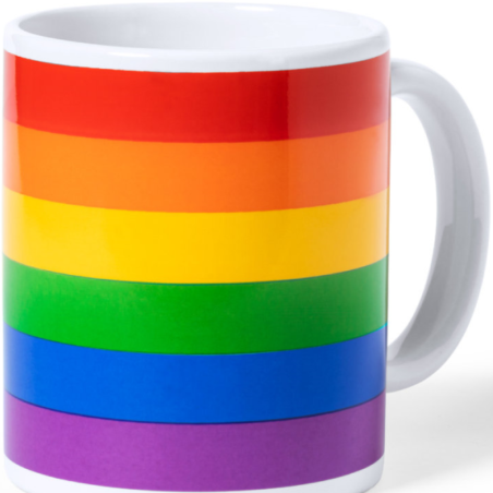 PRIDE - TAZA CON LA BANDERA LGBT EN CAJA INDIVIDUAL KRAFT /es/pt/en/fr/it/