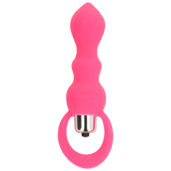 OHMAMA - ESTIMULADOR ANAL CON VIBRACION 9 CM ROSA