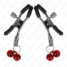 KINK - PINZAS PARA PEZONES CON DOBLE CAMPANILLA ROJO 6 CM