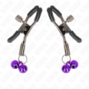 KINK - PINZAS PARA PEZONES CON DOBLE CAMPANILLA VIOLETA 6 CM