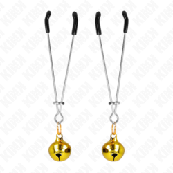 KINK - PINZAS PARA PEZONES FINA CON CASCABEL DORADO 7 CM