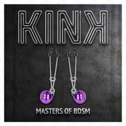 KINK - PINZAS PARA PEZONES FINA CON CASCABEL VIOLETA 7 CM