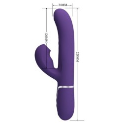 PRETTY LOVE - PERLITA VIBRADOR PUNTO G 3 EN 1 MULTIFUNCIÃ“N MORADO