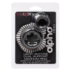 CALEXOTICS - ALPHA DUAL MAGNUM RING NEGRO