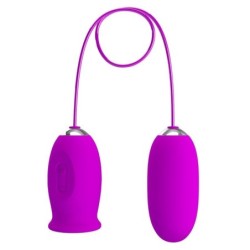 PRETTY LOVE - DAISY HUEVO DUAL VIBRADOR RECARGABLE MORADO