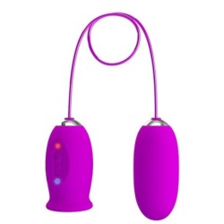 PRETTY LOVE - DAISY HUEVO DUAL VIBRADOR RECARGABLE MORADO