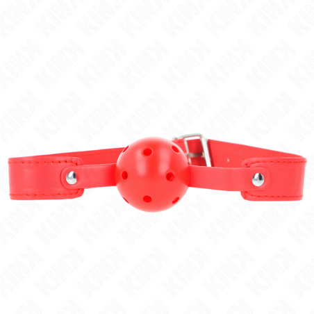 KINK - MORDAZA DE BOLA 4.5 CM TRANSPIRABLE ROJO 65 x 2.5 CM