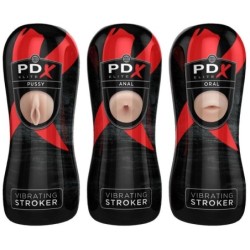 PDX ELITE - SET MASTURBADOR STROKER 12 UNIDADES: 6X VAGINA, 3X ANO, 3X BOCA