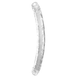 KING COCK - DOUBLE TROUBLE DILDO DOBLE 46 CM TRANSPARENTE