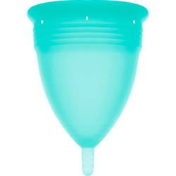 STERCUP - COPA MENSTRUAL FDA SILICONA AQUAMARINA - TALLA L