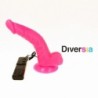 DIVERSIA - DILDO FLEXIBLE CON VIBRACION ROSA 21.5 CM -O- 4.5 CM