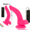 DIVERSIA - DILDO FLEXIBLE CON VIBRACION ROSA 21.5 CM -O- 4.5 CM