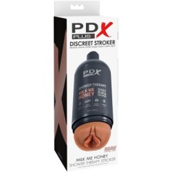 PDX PLUS - MASTURBADOR STROKER DISEÃ‘O DISCRETO DE BOTE CHAMPU MILK ME HONEY CARAMELO