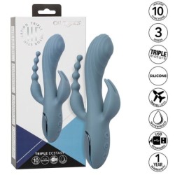 CALEXOTICS - VIBRADOR TRIPLE Ã‰XTASIS GRIS