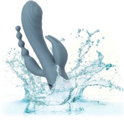 CALEXOTICS - VIBRADOR TRIPLE Ã‰XTASIS GRIS