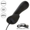 CALEXOTICS - ROCK BOTTOM PLUG ANAL CURVADO 10 VIBRACIONES SILICONA NEGRO