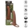 CALEXOTICS - MAXX DOBLE PENETRADOR ACANALADO 10 VIBRACIONES MULATO