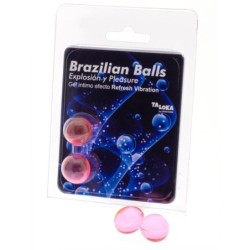 TALOKA - BRAZILIAN BALLS GEL EXCITANTE EFECTO VIBRACIÃ“N REFRESCANTE 2 BOLAS